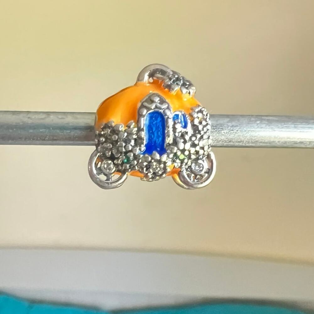 New Cinderella Pumpkin Carriage Bead Charm for European Style Bracelet - Picture 2 of 4